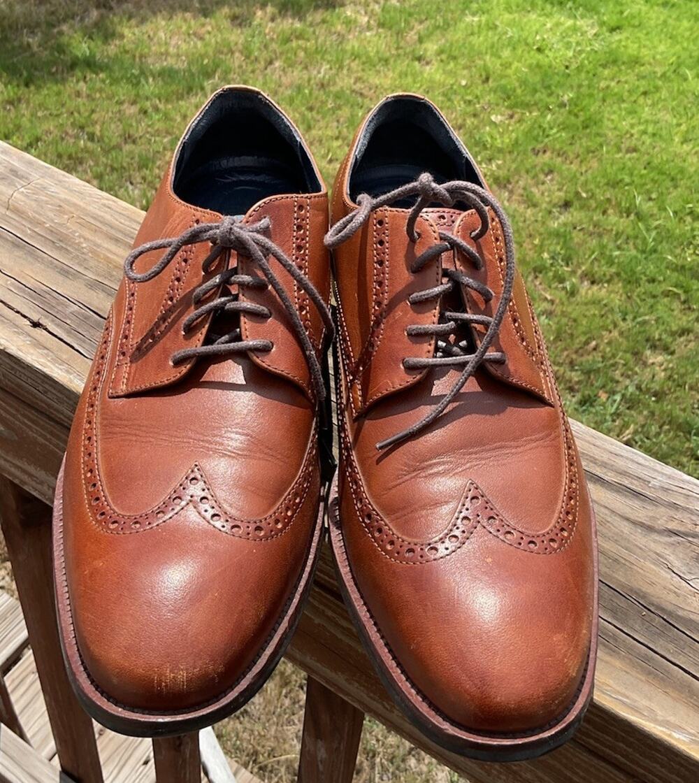 Cole Haan Watson Men's Wingtip Oxfords Dress Leather Shoes C25458 Brown Size 13M